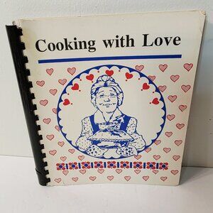 Vtg Spiral Bound Cooking With Love Lutheran Women's League Bridgman Michigan